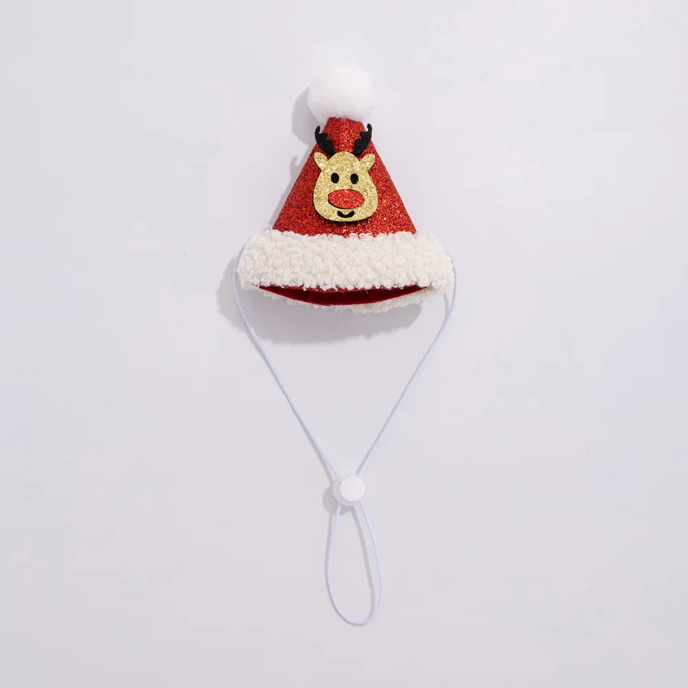 Christmas Cat Hat Cat Knitted Scarf Set Soft Winter Christmas Soft Santa Claus Costume Scarf For Dog Cats Pet Xmas Cat Supplies