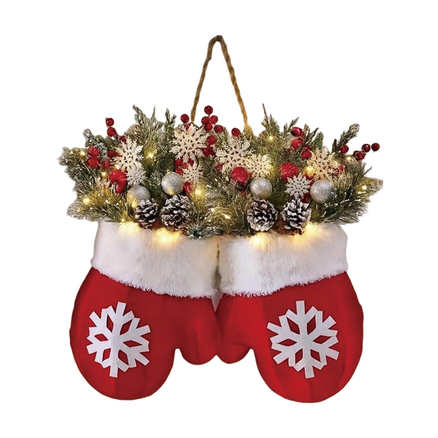 Christmas Glove Wreath Garland – Creative Holiday Door & Window Décor (2025)