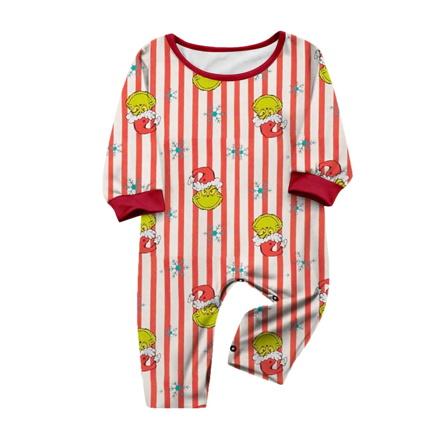  Family Christmas Cartoon Print Pajamas Set, Cozy Holiday Pjs For Photo Shoots & Christmas Morning, Festive Family Sleepwear