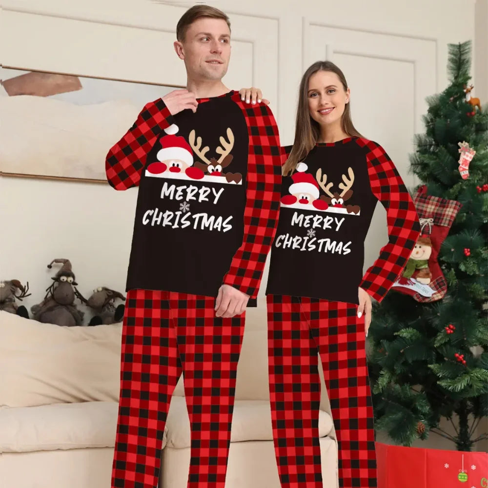 Christmas Family Pajamas – Santa Claus Print Matching Sleepwear for Men & Women