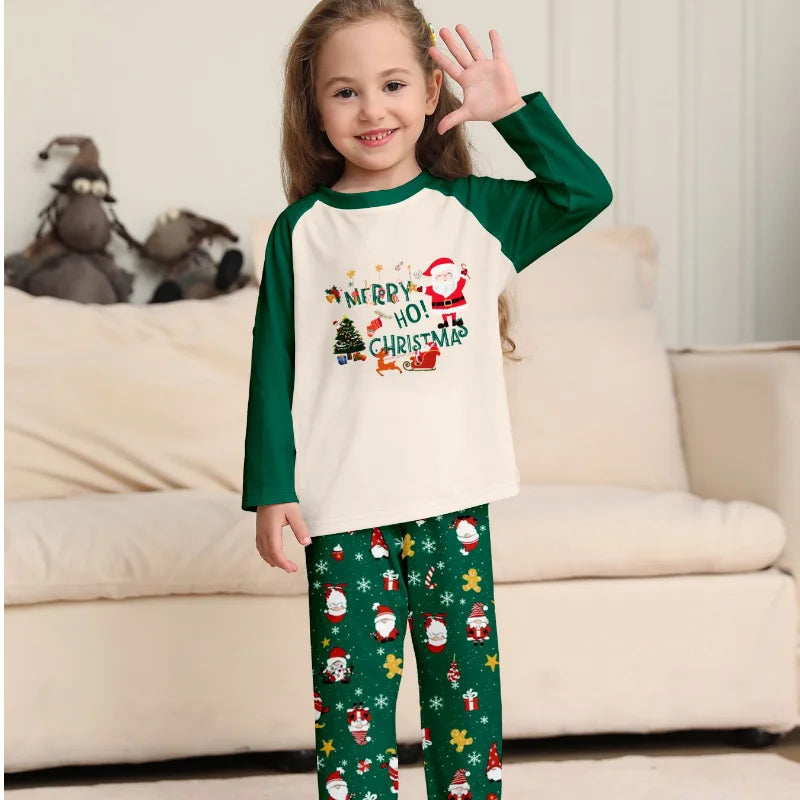 Christmas Parent-Child Pajamas – Santa Claus Matching Family Loungewear Set