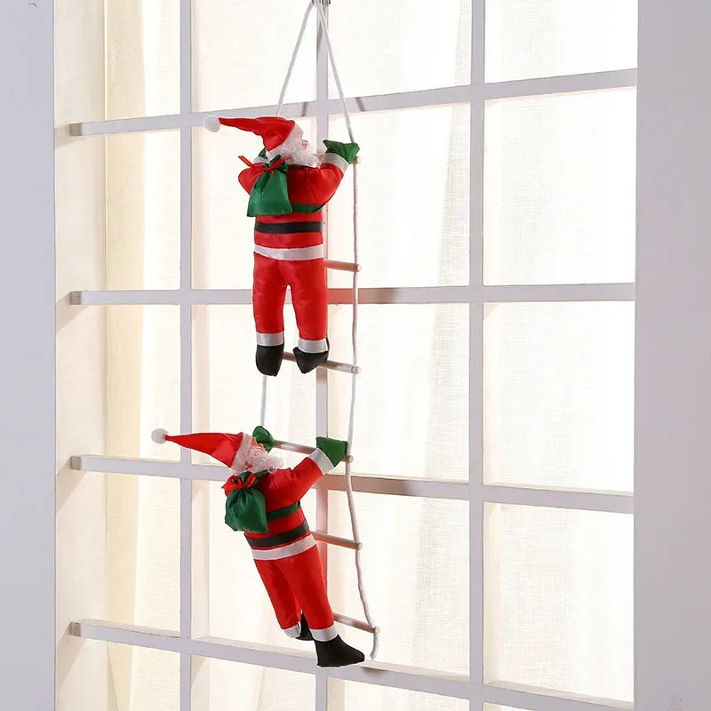 Christmas Santa Pendant Climbing Rope Ladder For Home Shop Decoration Supplies Home Outdoor Christmas 2025 New Year Ornaments