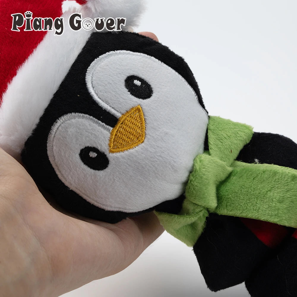 Christmas Elf Penguin Pet Squeaky Sound Toy Cute Animal Squeak Dog Toy Puppy