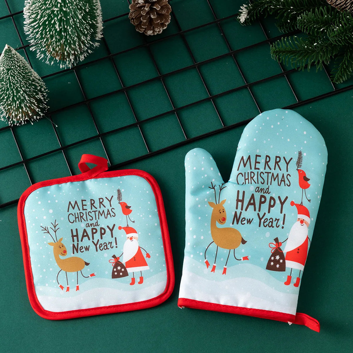 Decorations 2026 Christmas Home Kitchen Party Decorations 2025 Christmas Snowman Kitchen Christmas New Year Gifts Gloves Mittens