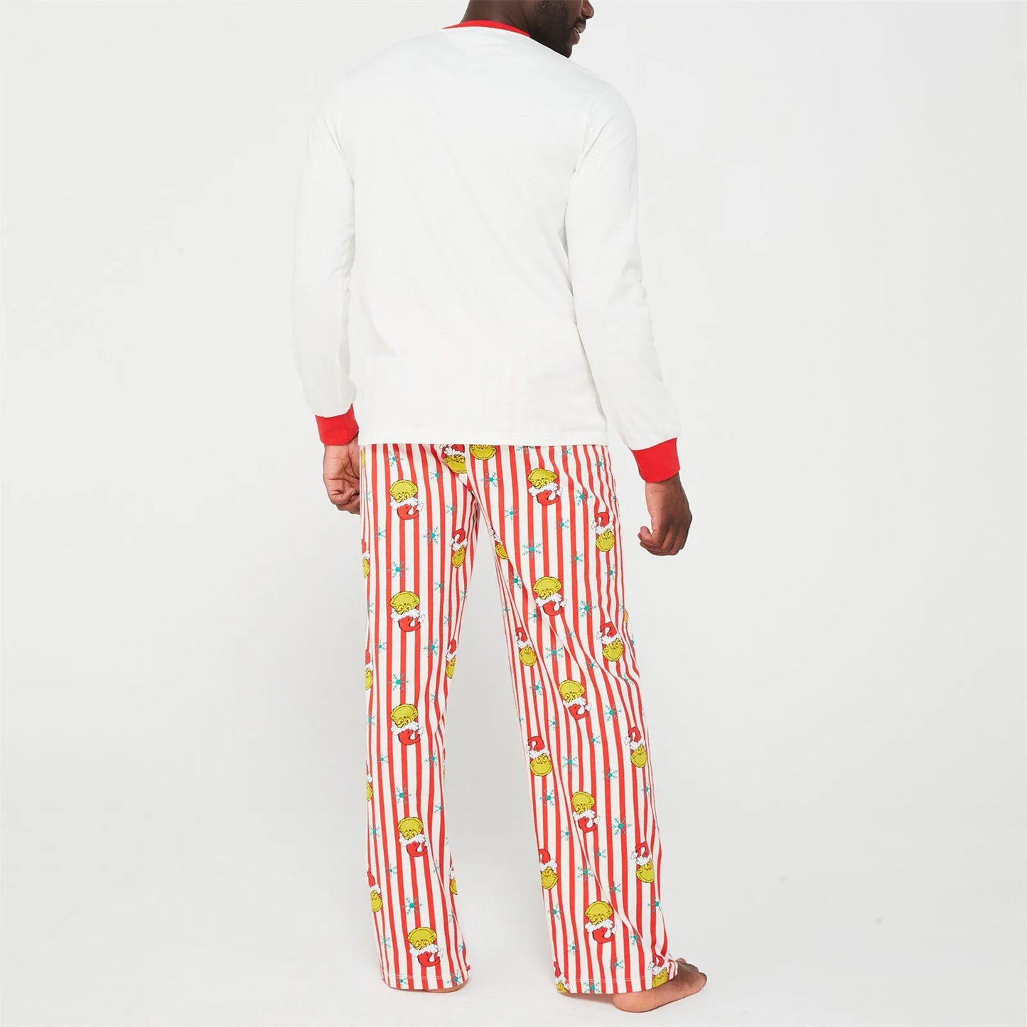  Family Christmas Cartoon Print Pajamas Set, Cozy Holiday Pjs For Photo Shoots & Christmas Morning, Festive Family Sleepwear