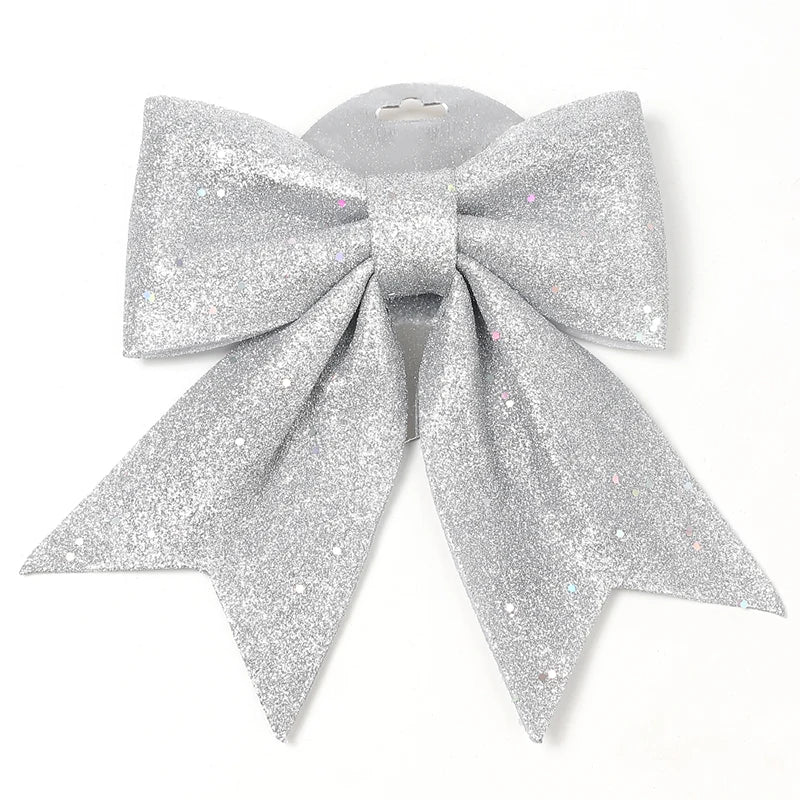 25cm Christmas Bow Hanging Decoration Xmas Tree Ornaments Party Home Room Decor New Year 2025 Gift Box Navidad Christmas Supplie