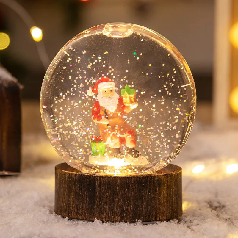 Christmas Decorations: Illuminated Crystal Balls Night Lights Wind Lights and Creative Christmas Gifts