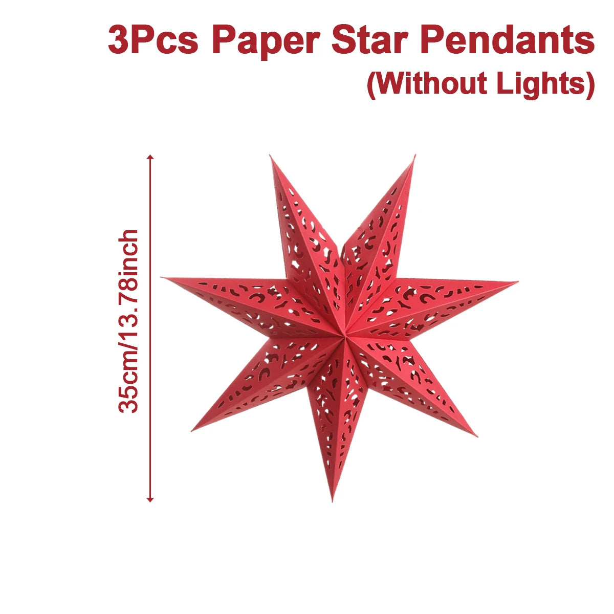 Christmas Paper Star Pendant Merry Christmas Decorations for Home 2025 Navidad Xmas Tree Hanging Lampshades Ornament New Year