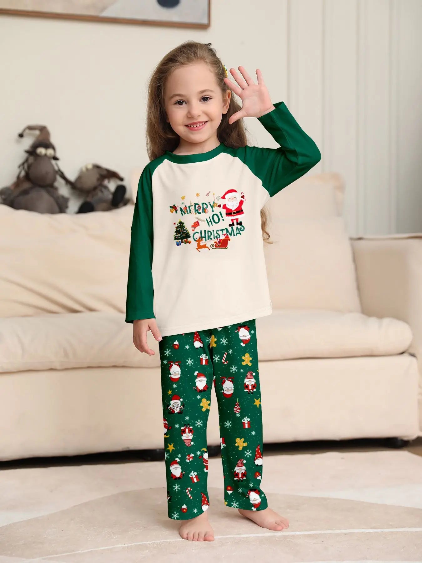 Christmas Parent-Child Pajamas – Santa Claus Matching Family Loungewear Set