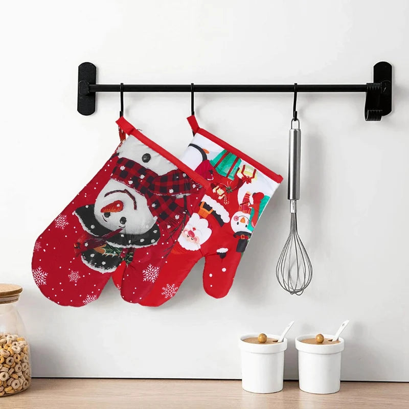 Decorations 2026 Christmas Home Kitchen Party Decorations 2025 Christmas Snowman Kitchen Christmas New Year Gifts Gloves Mittens