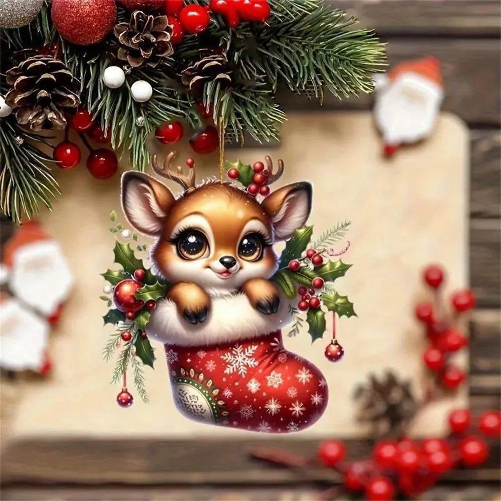 Christmas Decoration Deer Xmas Tree Elk Ornament Home Decor Reindeer Merry Christmas Gift Natal Navidad Noel New Year 2024