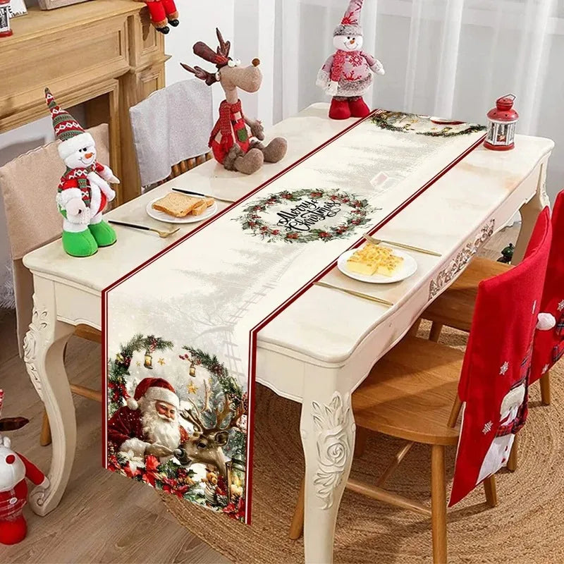 Christmas Theme Christmas Decoration Home Dining Table Decoration Christmas Party Decoration Dining Table Decoration Table Flag