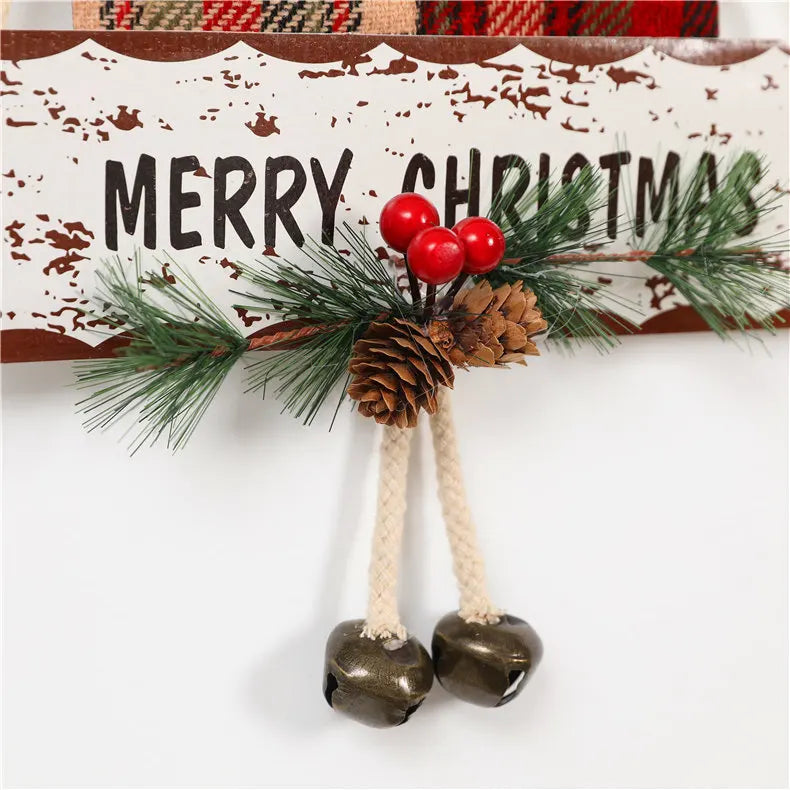 Christmas Decoration Door Hanging Creative Elderly Snowman Elk Bell Display Window Pendant Holiday Gift Scene Decoration
