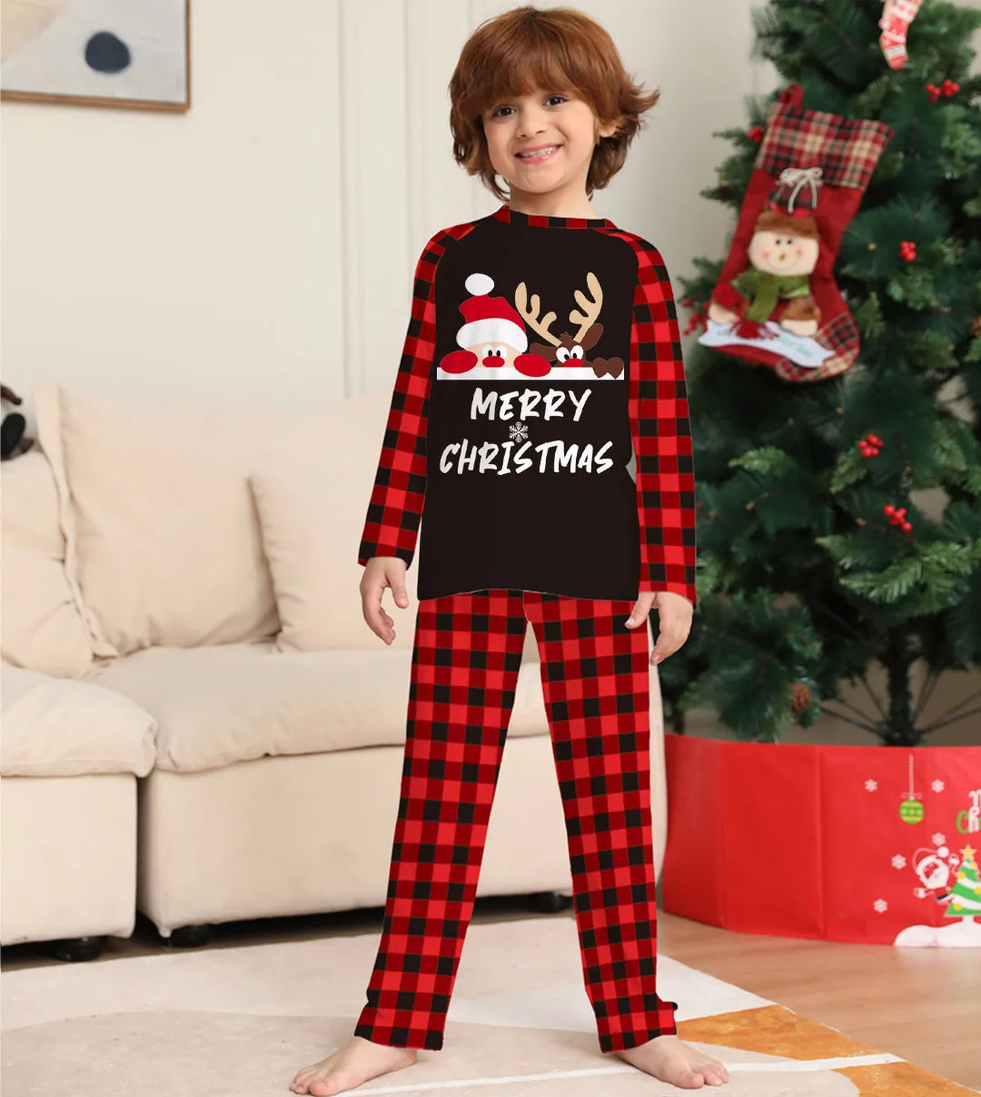 Christmas Family Pajamas – Santa Claus Print Matching Sleepwear for Men & Women