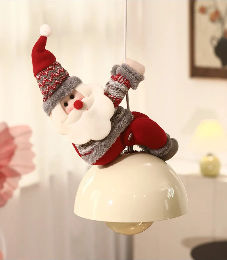 Christmas atmosphere decoration, chandelier decoration, Santa Claus doll pendant, Christmas shop decoration