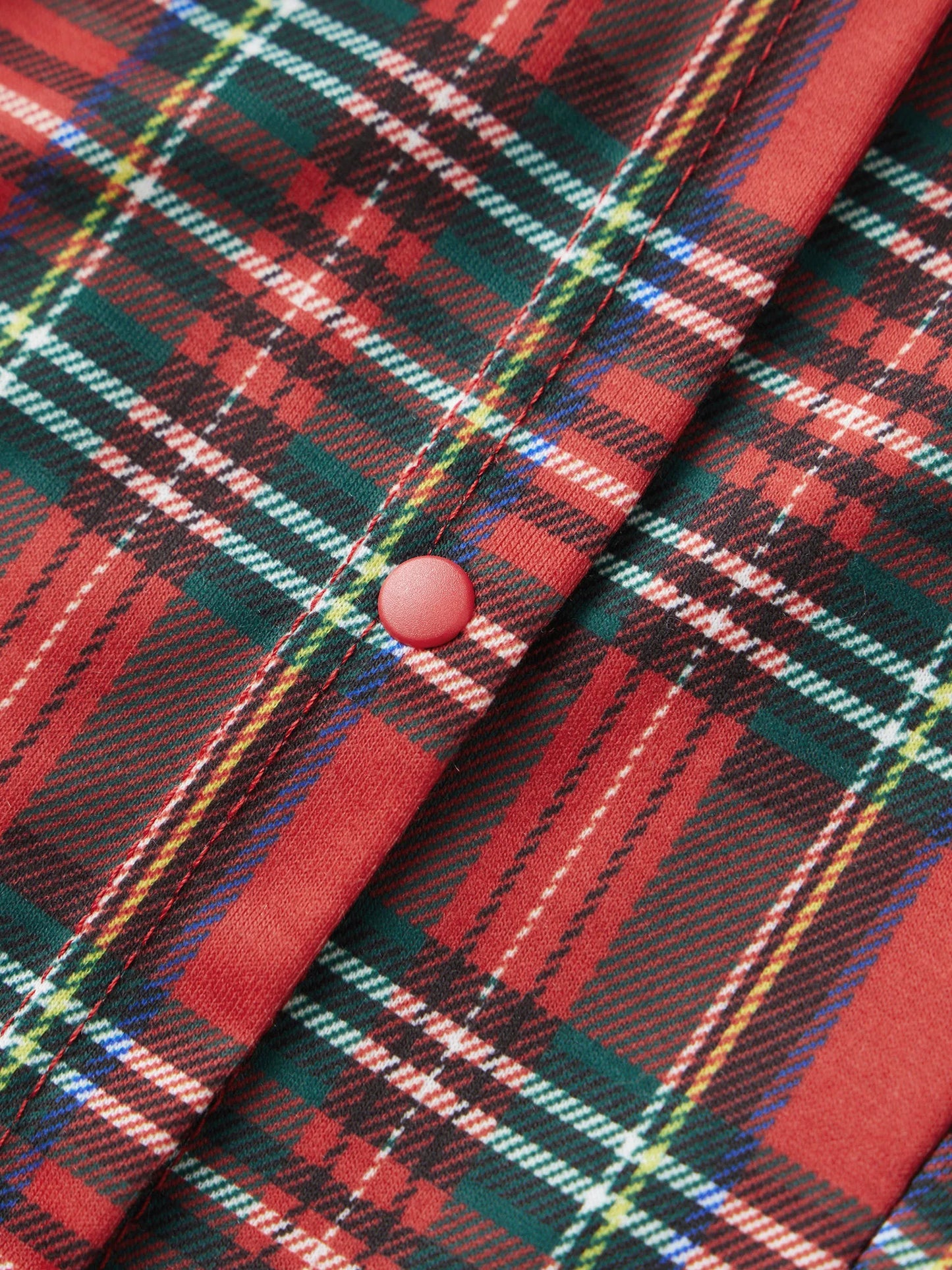 Family Christmas Pajamas Matching Plaid Tops and Elastic Waist Pants Baby Romper Loungewear