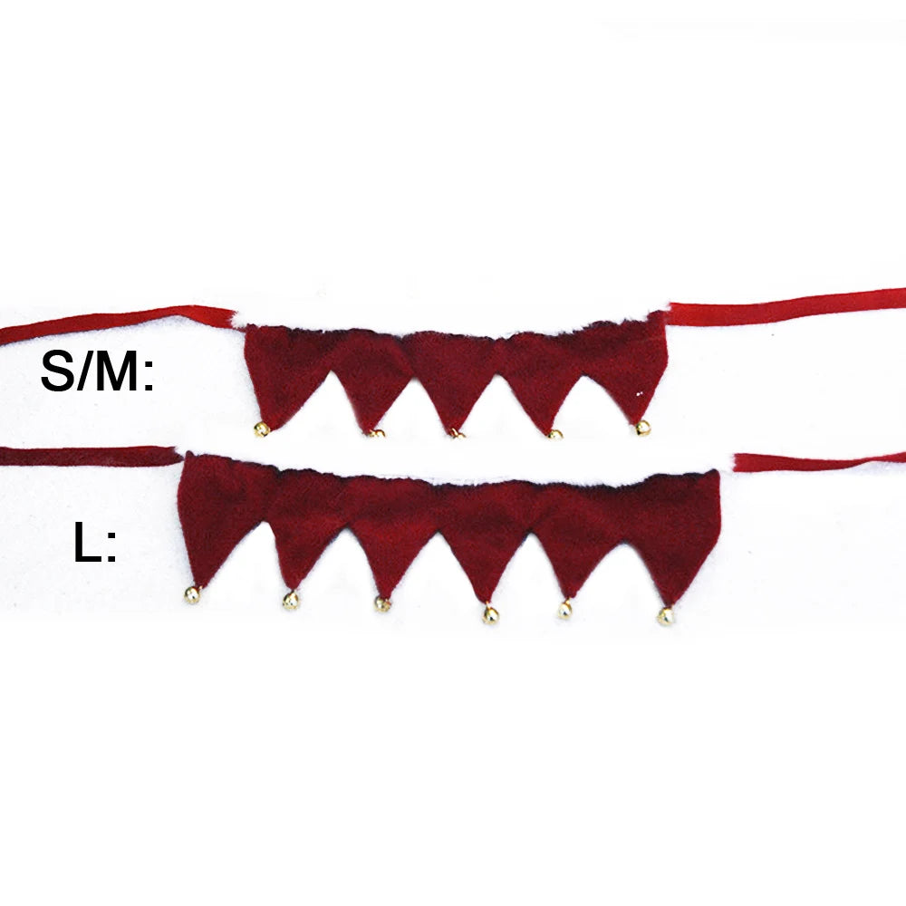 Christmas Dog Scarf With Classic Festive Jingle Bell Dog Collar Suitable Pet Plush Triangular Towel For New Year Photo Shoots