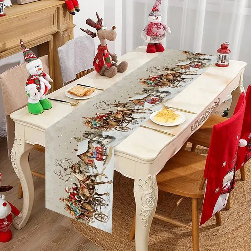 Christmas Theme Christmas Decoration Home Dining Table Decoration Christmas Party Decoration Dining Table Decoration Table Flag