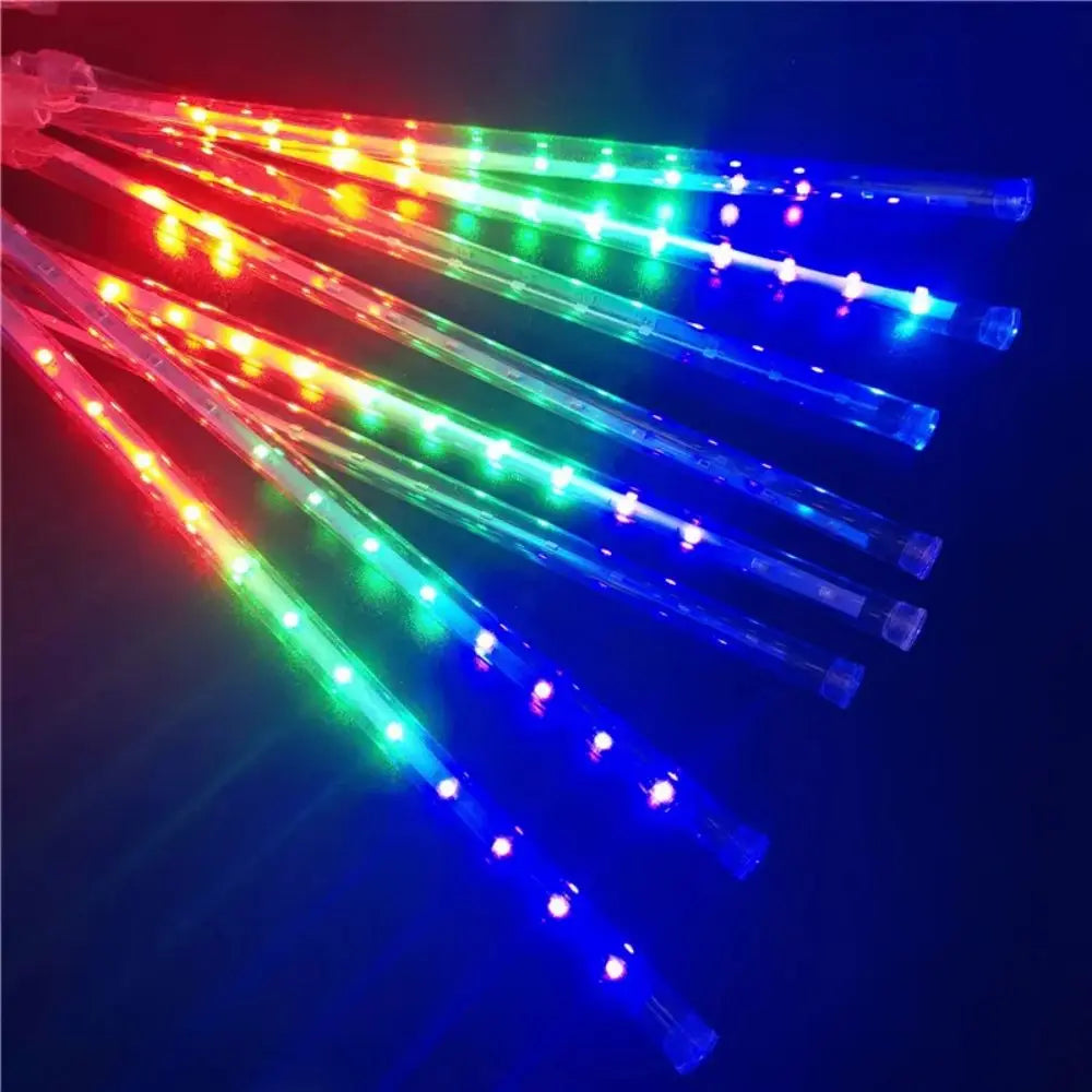 LED Meteor Shower Rain Lights Waterproof Falling Raindrop Fairy String Light for Christmas Holiday Party Patio garden decoration