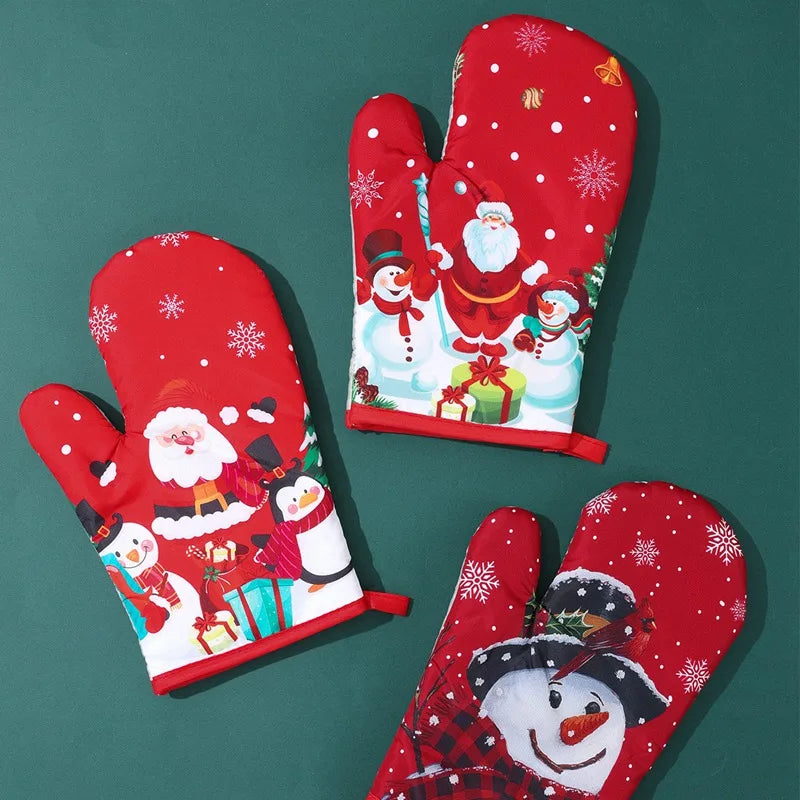 Decorations 2026 Christmas Home Kitchen Party Decorations 2025 Christmas Snowman Kitchen Christmas New Year Gifts Gloves Mittens