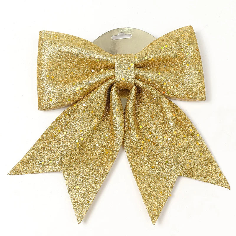 25cm Christmas Bow Hanging Decoration Xmas Tree Ornaments Party Home Room Decor New Year 2025 Gift Box Navidad Christmas Supplie