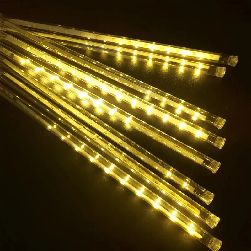 LED Meteor Shower Rain Lights Waterproof Falling Raindrop Fairy String Light for Christmas Holiday Party Patio garden decoration