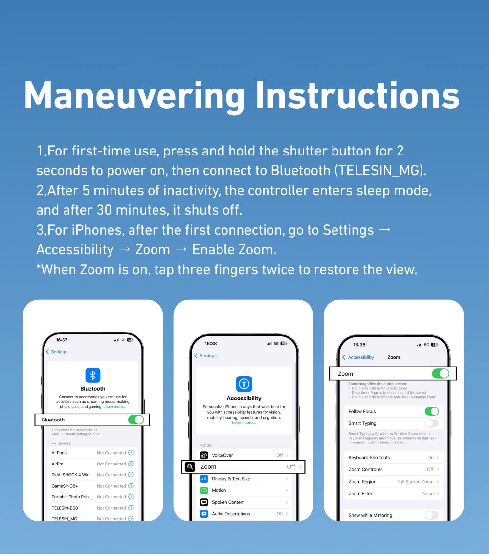 TELESIN Magnetic Phone Camera Shoot Hand Grip Phone Holder Shooting Aid Remote Control Handle for Iphone HUAWEI SAMSUNG Phone