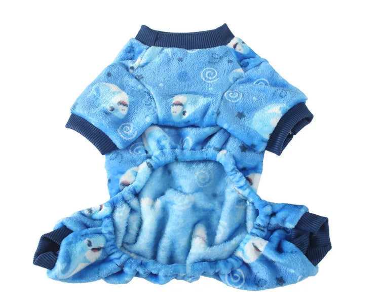 Christmas Pet Dog Pajamas for Cat Clothes Warm Pyjama Jumpsuit for Small Dogs Sleepingwear Winter Flece Pet Chihuahua Coat 강아지옷