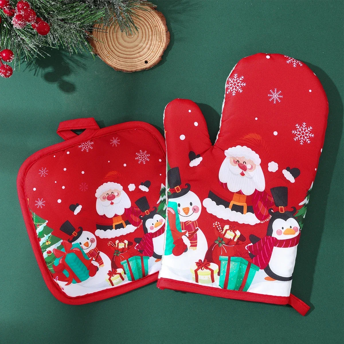 Decorations 2026 Christmas Home Kitchen Party Decorations 2025 Christmas Snowman Kitchen Christmas New Year Gifts Gloves Mittens