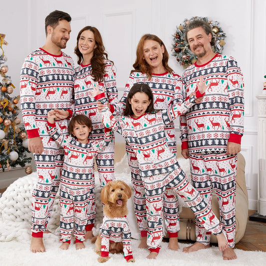 Family Christmas Pajamas – Full-Body Reindeer Matching Sleepwear Set