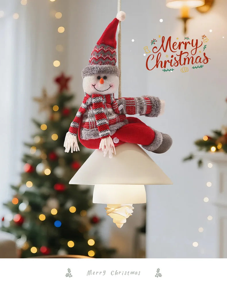 Christmas atmosphere decoration, chandelier decoration, Santa Claus doll pendant, Christmas shop decoration