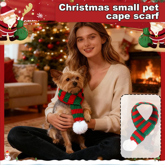Pet Christmas Cape Cloak Pet Christmas Scarf Holiday Set Dog Transformation Outfit Christmas Costume For Small Dogs Pet Costume