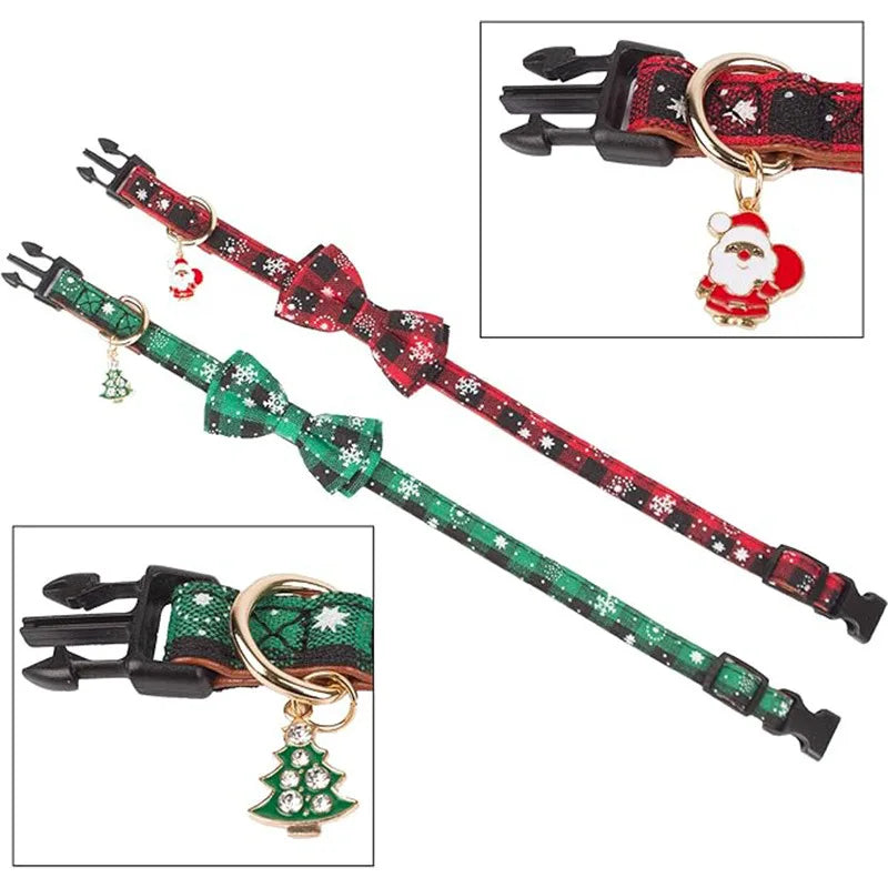 Christmas Tie for Dogs and Cats, Snowflake Dog Collar, Christmas Pet Accessories, Pet Supplies