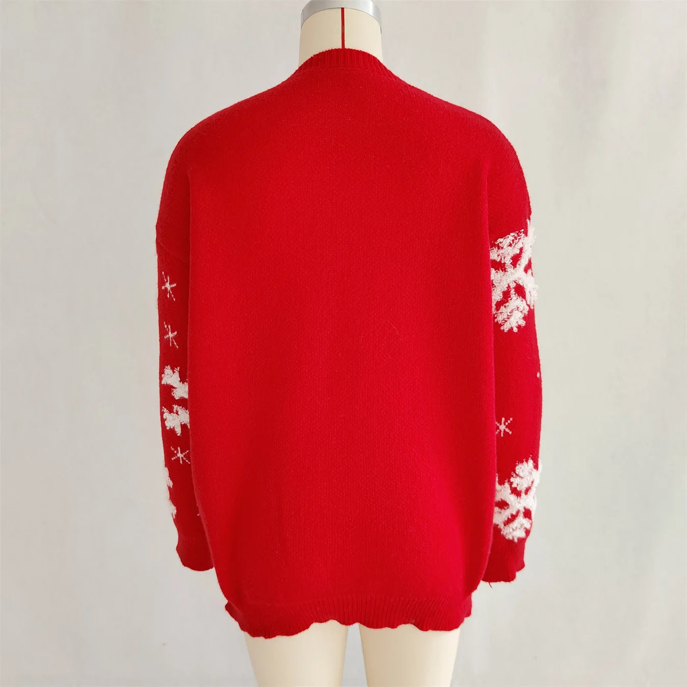 Christmas Sweater For Women Casual O Neck Long Sleeve Snowflake Printed Knitted Printed Sweater Women Pullover