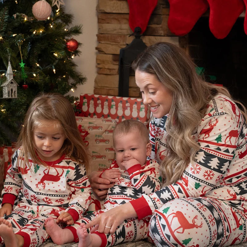 Family Christmas Pajamas – Full-Body Reindeer Matching Sleepwear Set