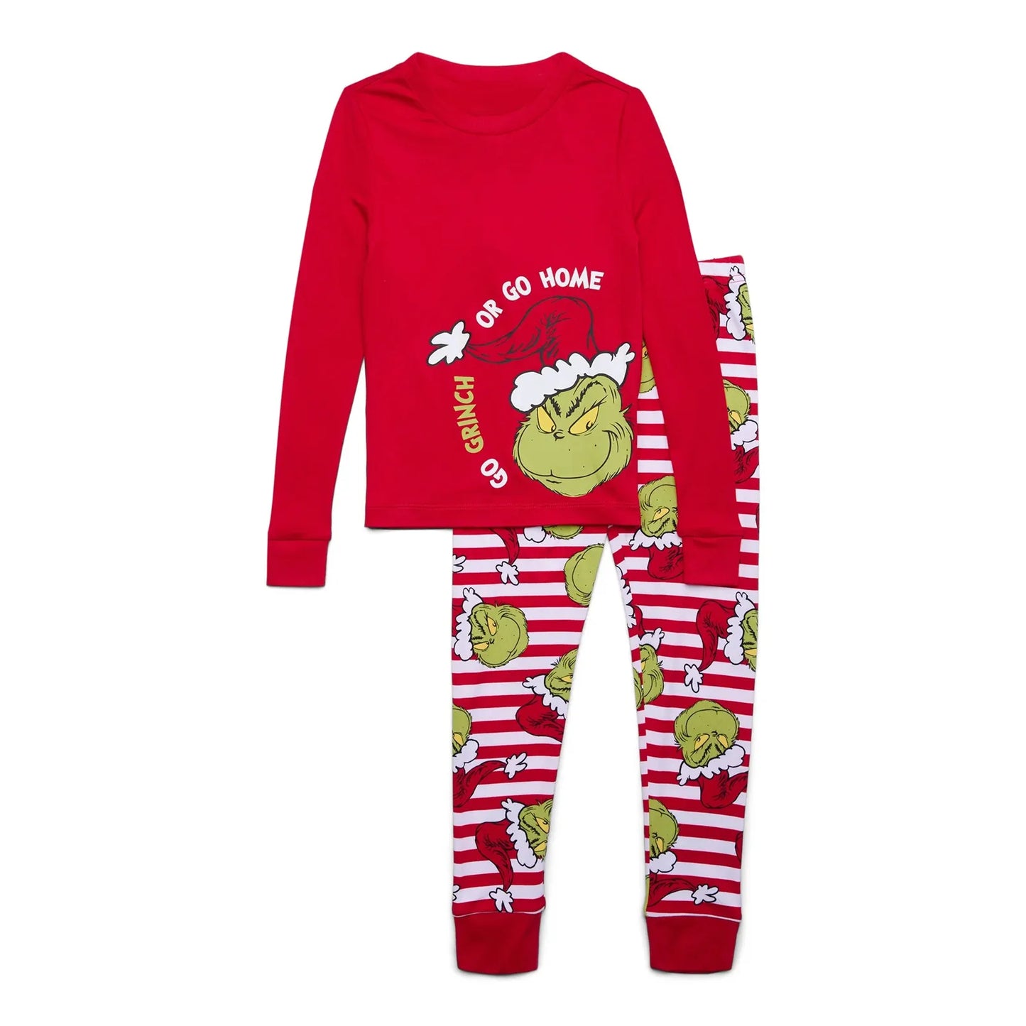 Christmas Print Cute Family Set Pajamas, Home Clothes, Family Set Long Sleeve Top Pants Set