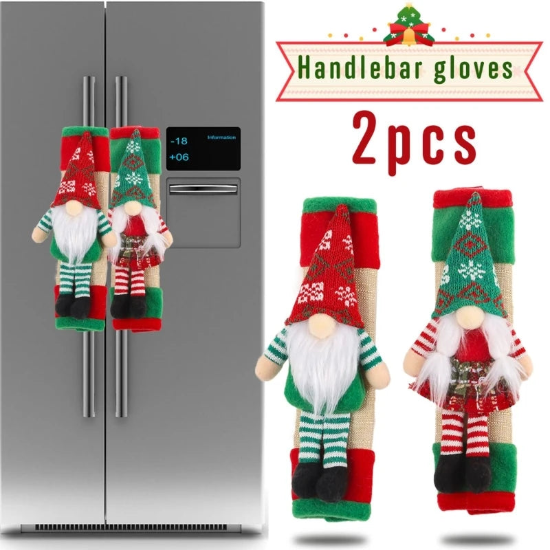 Christmas Fridge Handle Covers (2 pcs) – Stylish Soft Grip Protection