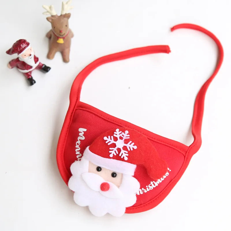 Cosplay Christmas Pet Hat Cute Cartoon Antlers Saliva Towel for Dog Cat Up Supplies Scarf Elk Gift Winter Clothes Pet Accessory