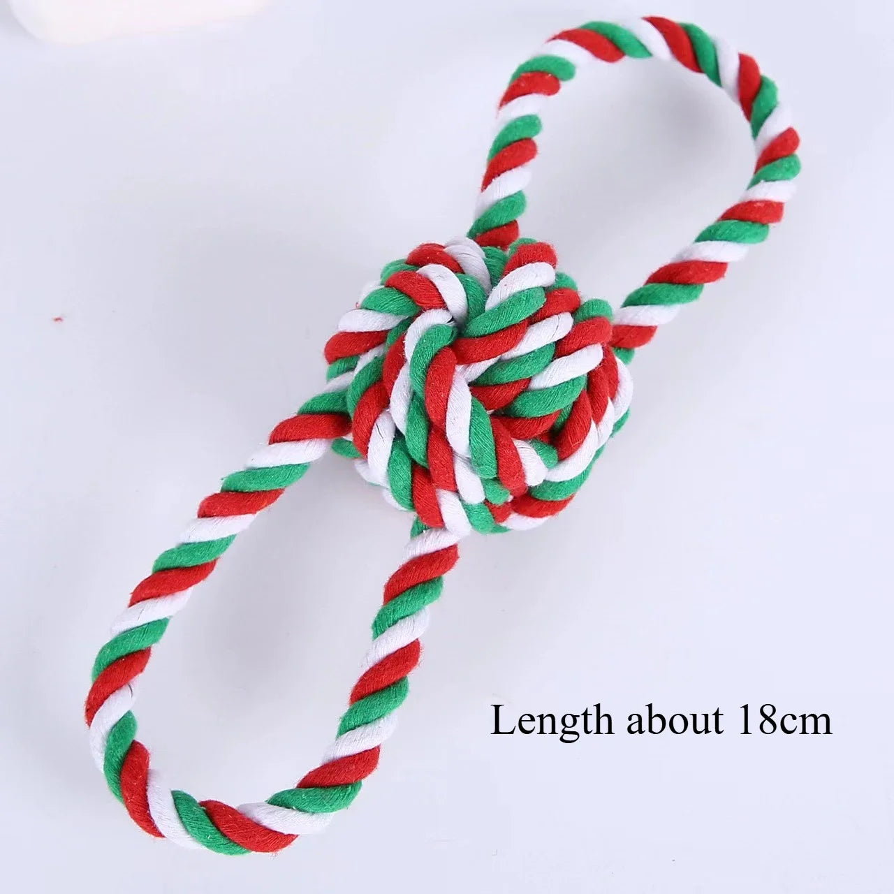 Christmas Dog Toy Pet Cotton Rope Knot Interactive Dog Toys Ball for Puppy Chihuahua Large Dogs Toothbrush Chew Dog Accessories