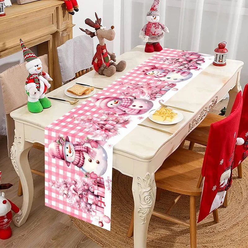 Christmas Table Runner Merry Christmas Decoration For Home Xmas Table Decor 2025 Navidad Notal Noel Ornament Happy New Year 2026