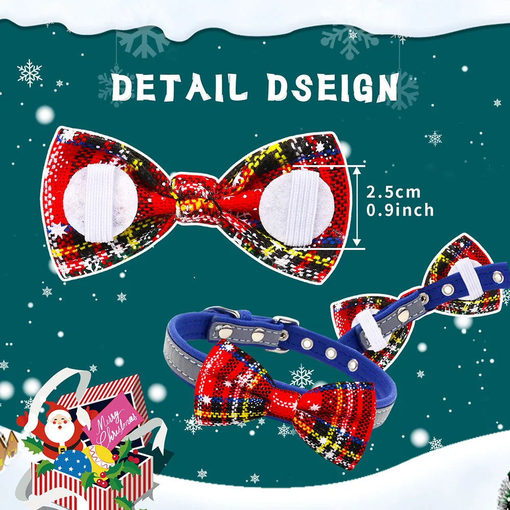 50PCS Christmas Dog Bows Removable Small Dogs Collar Pets Dogs Bow Tie Dog Christmas Accessories Pet Supplies Small Dog Bowties