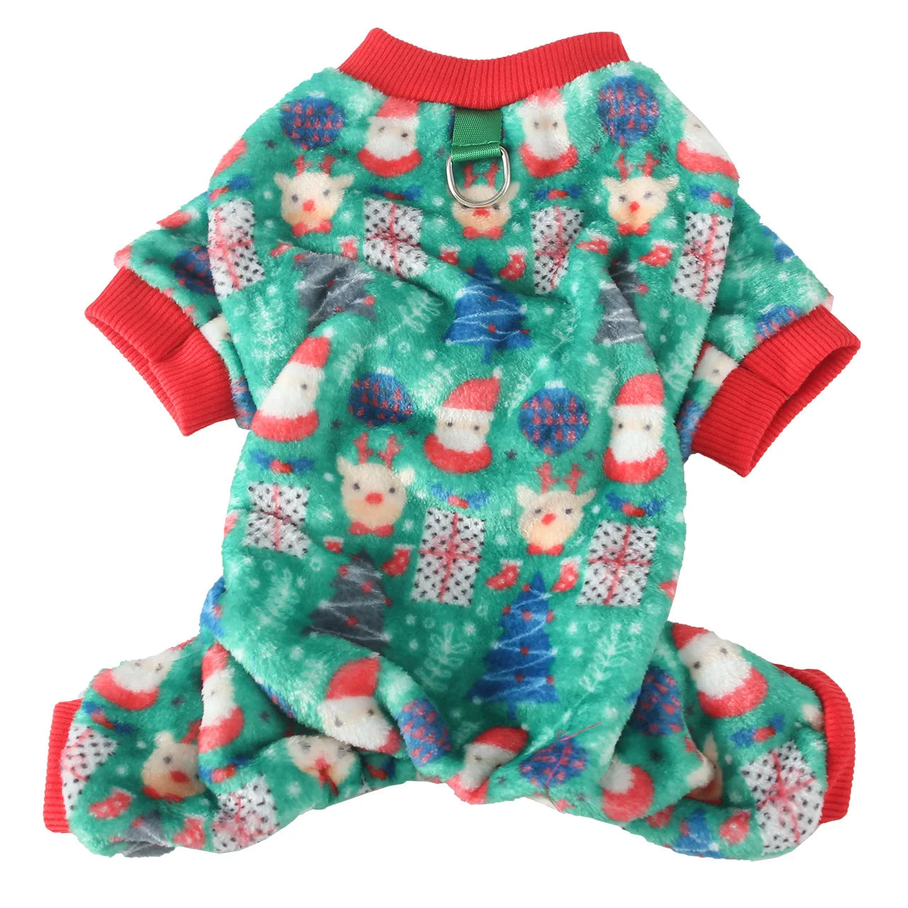 Christmas Pet Dog Pajamas for Cat Clothes Warm Pyjama Jumpsuit for Small Dogs Sleepingwear Winter Flece Pet Chihuahua Coat 강아지옷