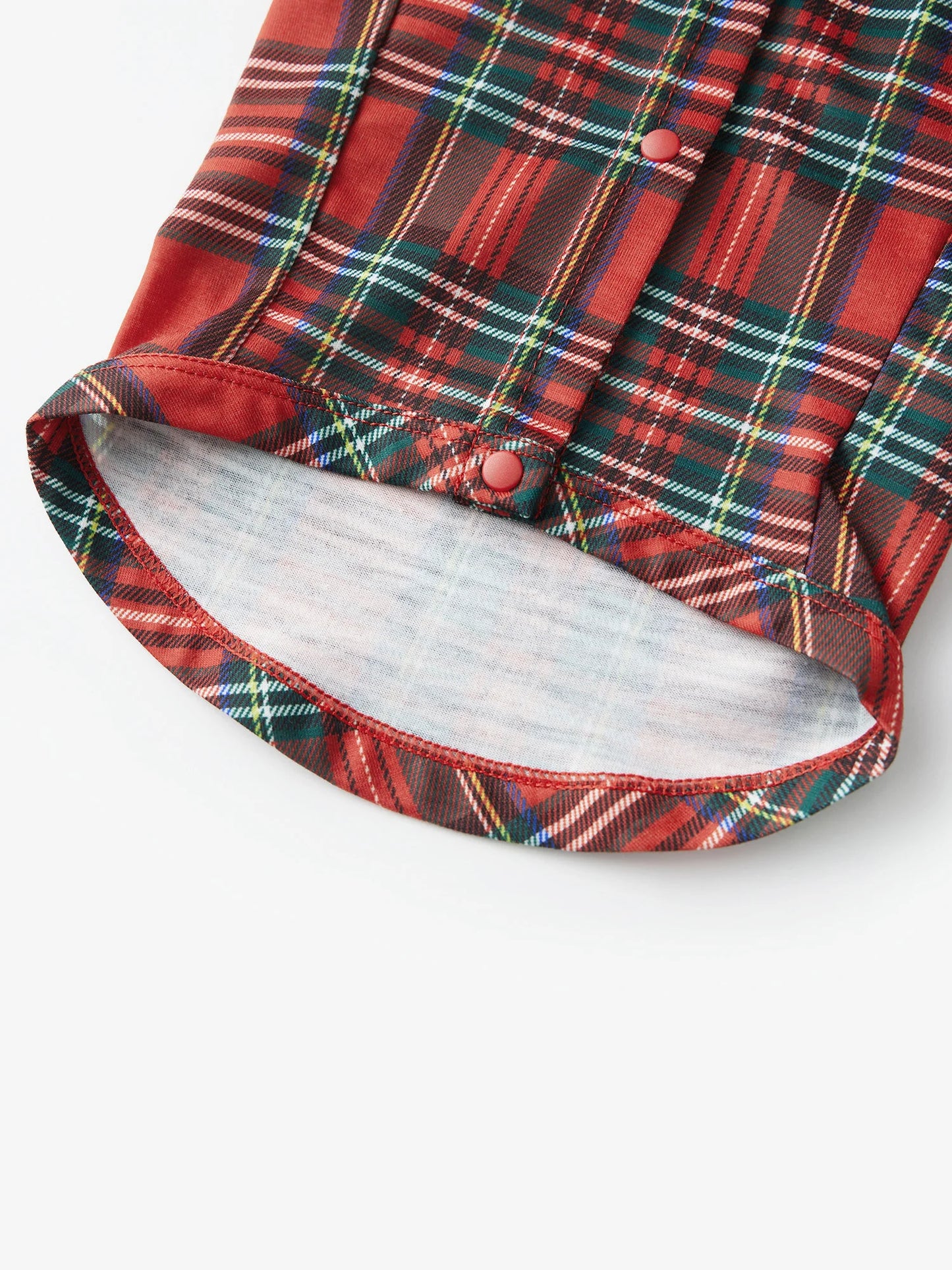 Family Christmas Pajamas Matching Plaid Tops and Elastic Waist Pants Baby Romper Loungewear