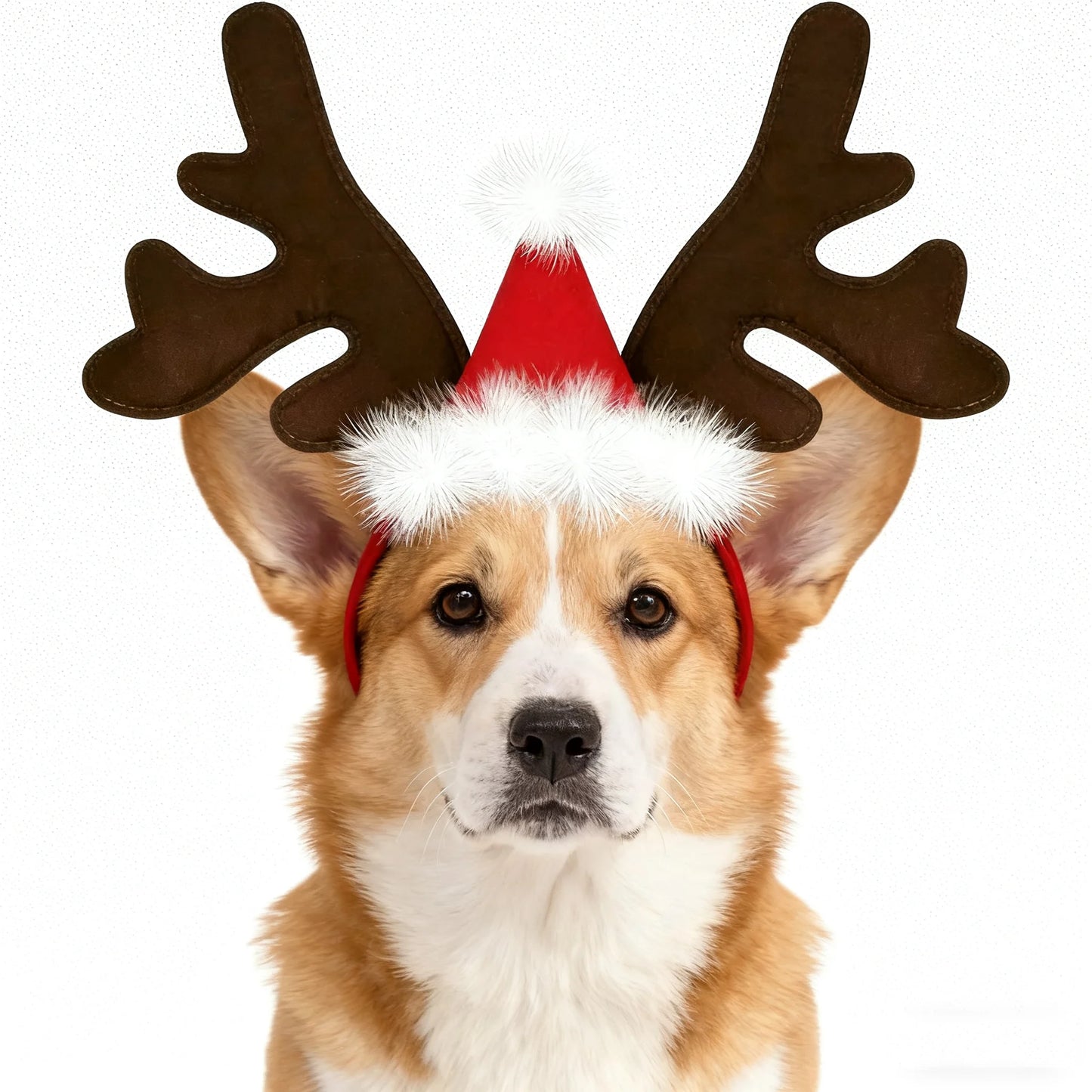 Christmas Decor Pet Headwear Party Cosplay Antlers Headbands Pet Essentials Xmas Hat Hair Hoops Dog Reindeer Hair Accessories