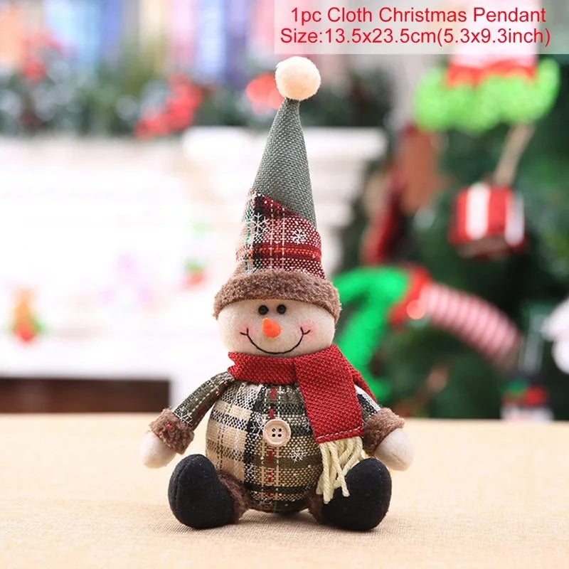 Christmas Santa Doll Merry Christmas Decorations For Home 2024 Table Xmas Ornaments Navidad Natal Noel New Year Decor 2025 Gifts