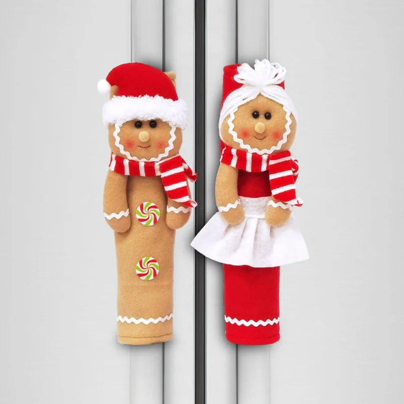 Christmas Gingerbread Cabinet Handle Covers – Festive Anti-Slip Protection