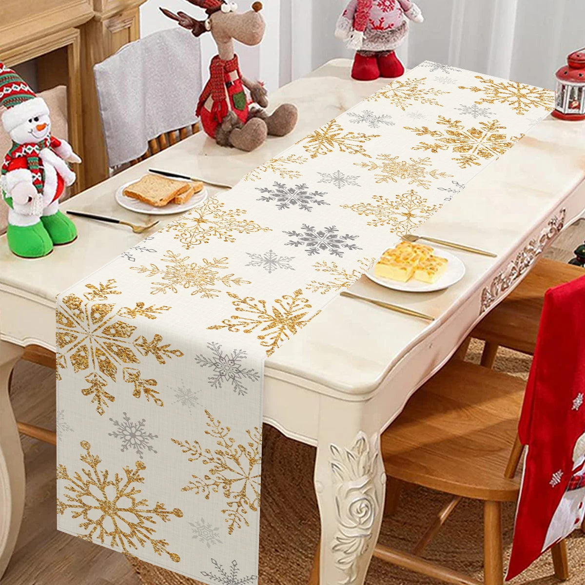 Christmas Table Runner Christmas Home Decorations 2026 Xmas Tablecover Winter Holiday Kitchen Dining Navidad Table Decoration