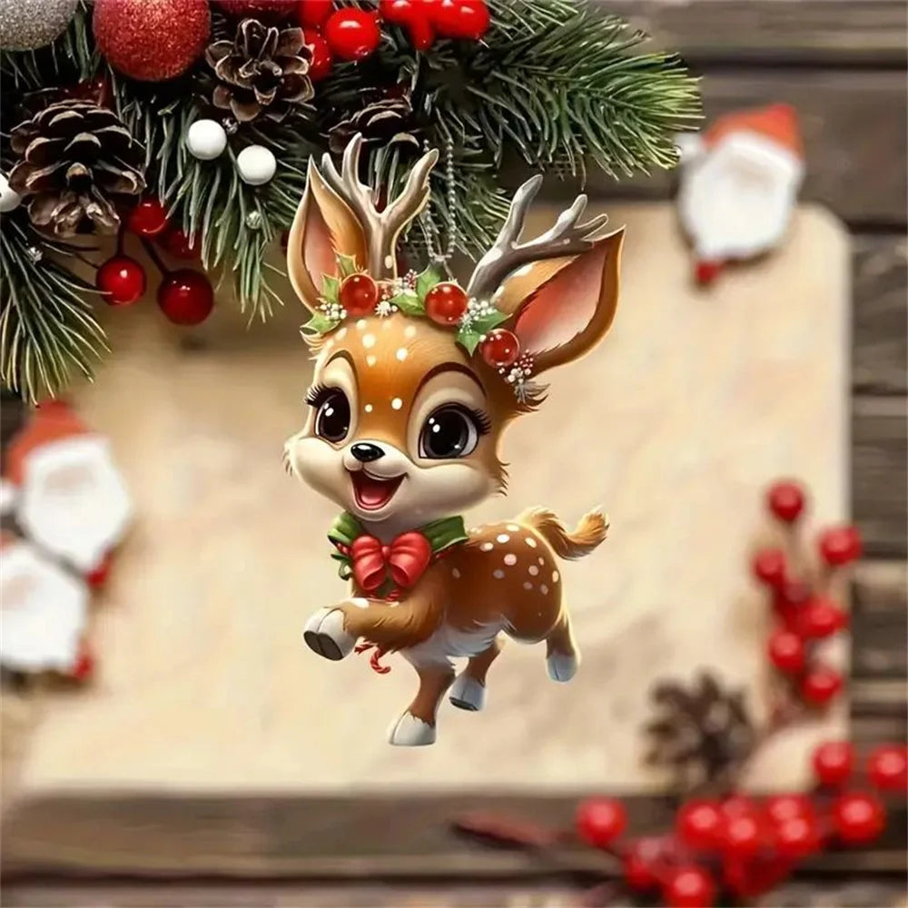 Christmas Decoration Deer Xmas Tree Elk Ornament Home Decor Reindeer Merry Christmas Gift Natal Navidad Noel New Year 2024