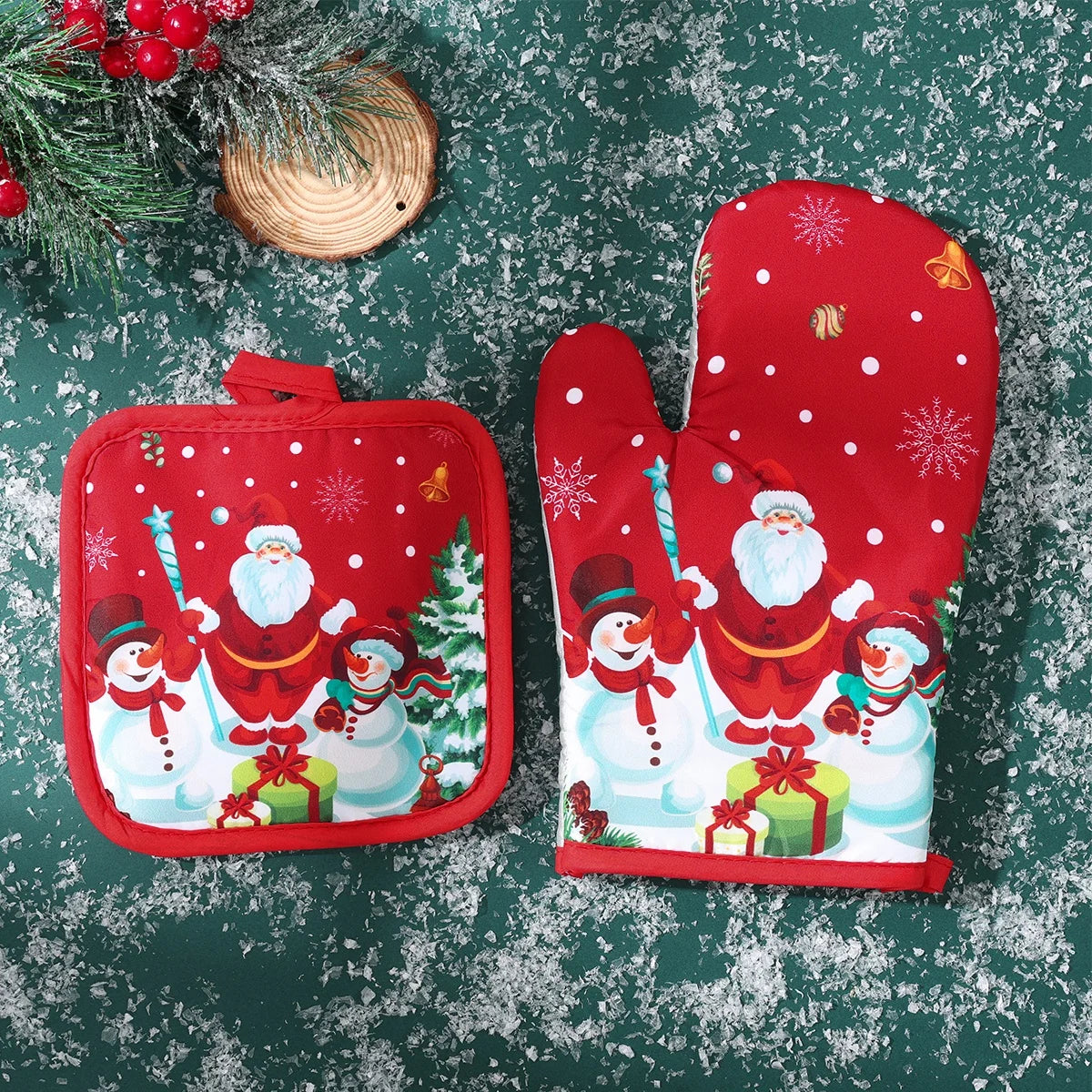 Decorations 2026 Christmas Home Kitchen Party Decorations 2025 Christmas Snowman Kitchen Christmas New Year Gifts Gloves Mittens