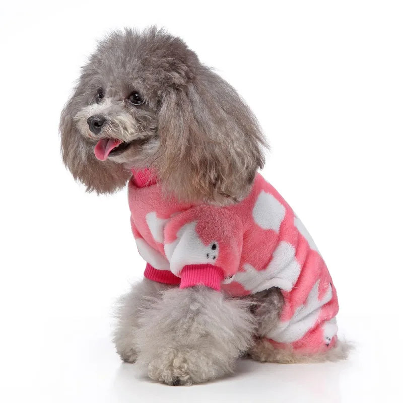 Christmas Winter Dog Pajamas Warm Pet Clothes For Small Dogs Cat Pyjama Dog Puppy Jumpsuit Medium Dogs Sleeping wear Clothing